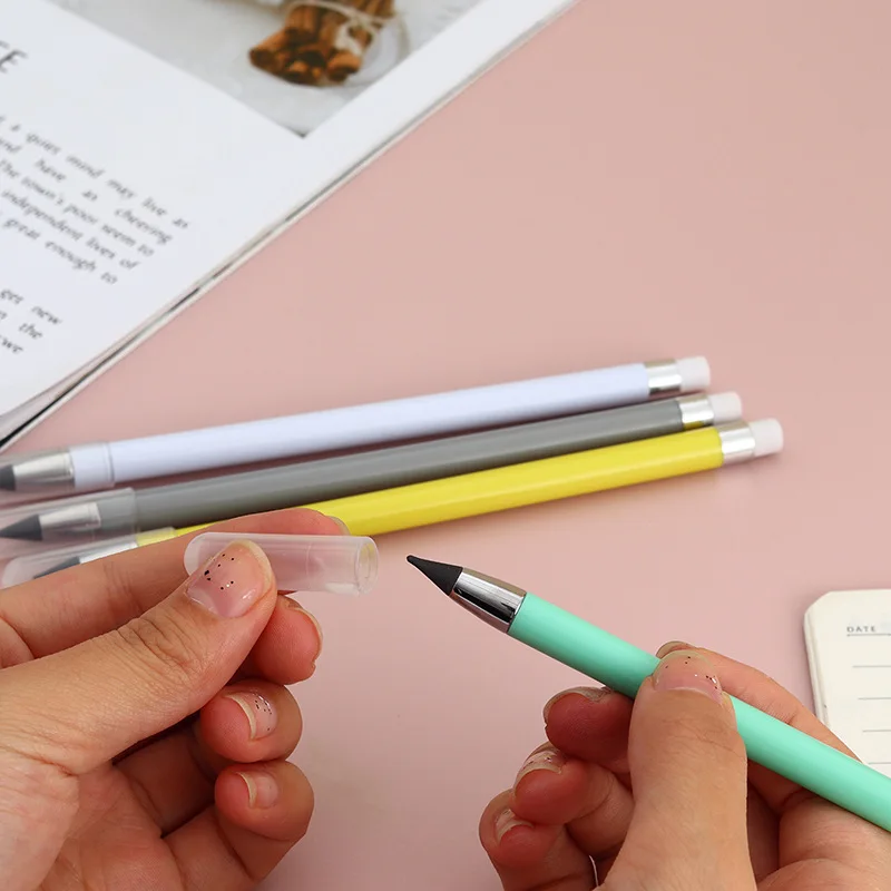 HB Unlimited Writing Pencil No Ink Eternal Pencils Art Sketch Painting Tools Novelty Stationery School Supplies New Technology colorful unlimited writing pencil without sharpening pencils detachable pencil students painting stationery