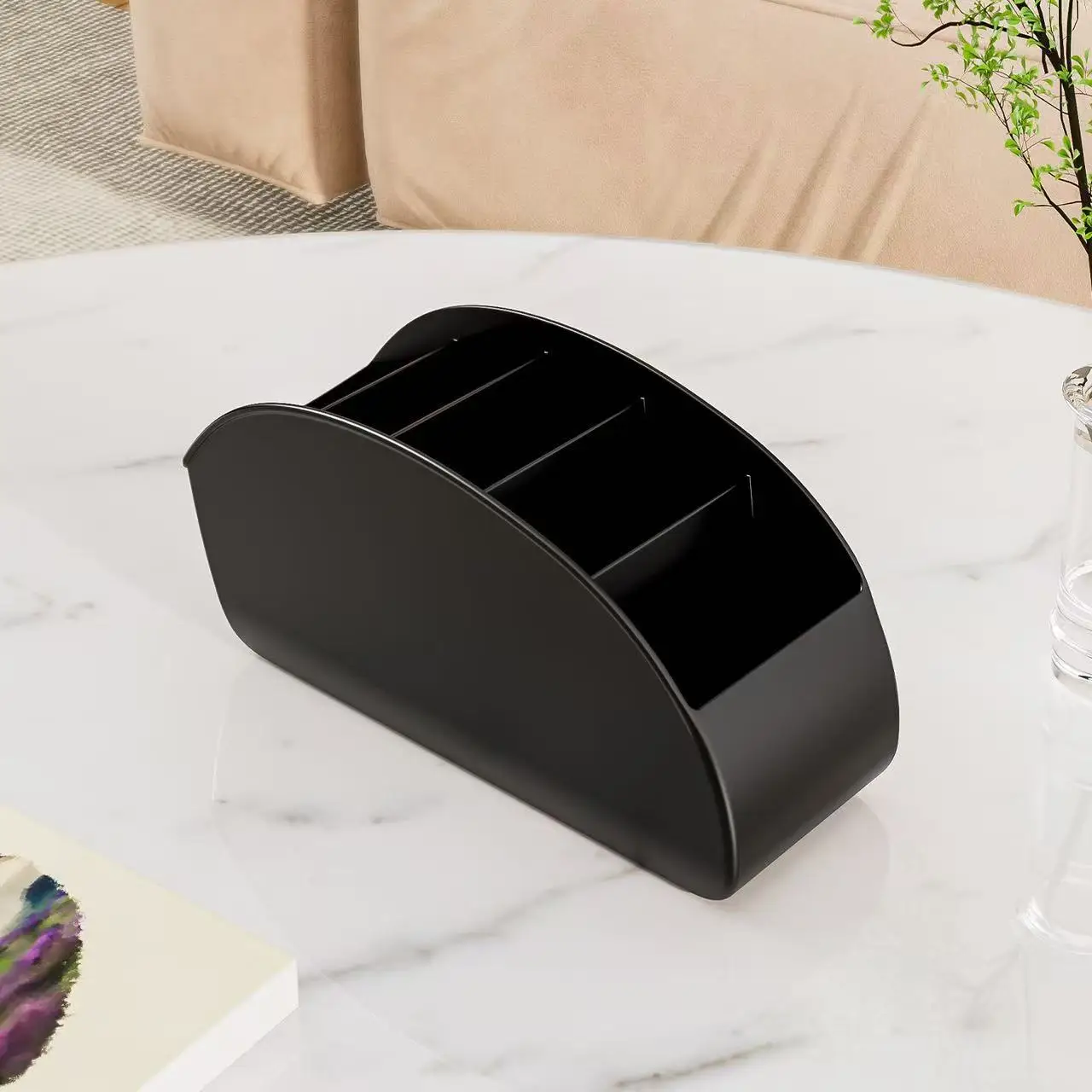 5 Compartments Remote Control Organizer Multifunctional Desktop Storage Box Home Office Nightstand Caddy Cosmetic Stationery Hol 1