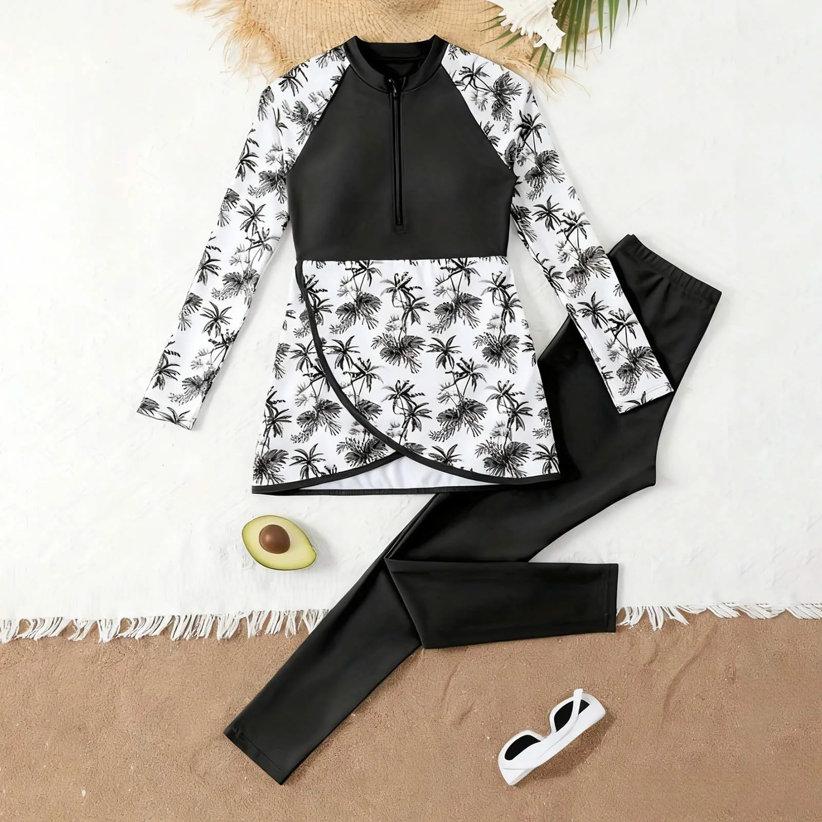8-14 Year Children Rash Guard Long Sleeve Swim Dress & Pants S0dba886d9f584779b554e8703af6c0e5R