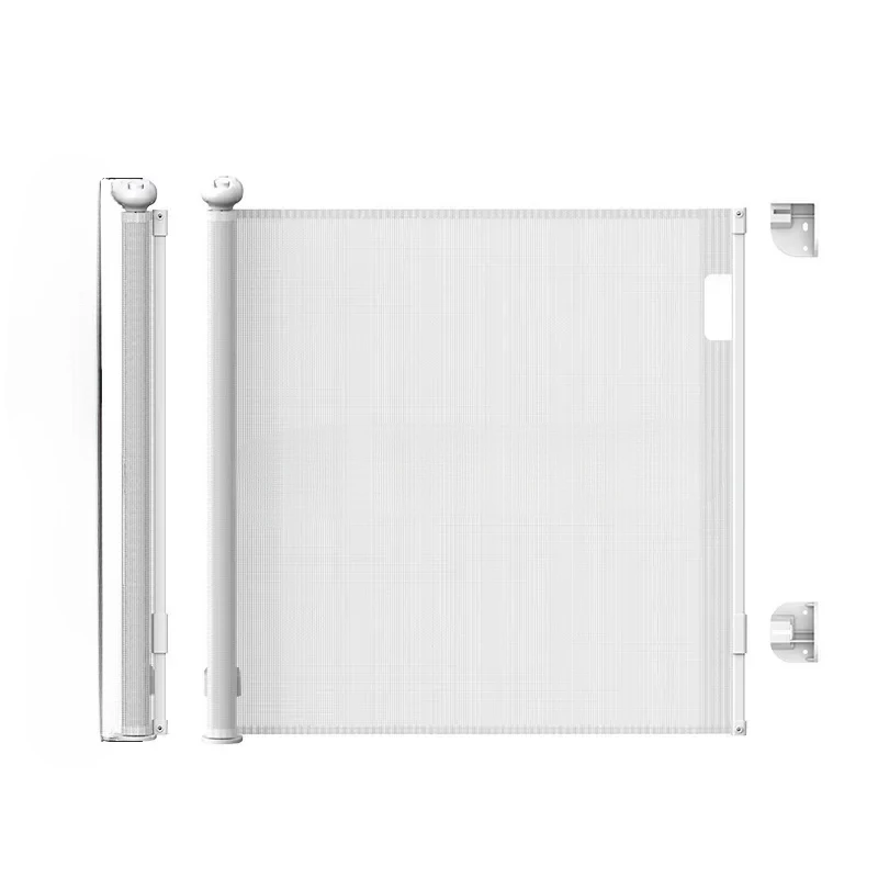 A462-Retractable Door Fence, Baby and Pet Barrier, Indoor Stair Safety Protection, Adjustable and Durable Safety Gate