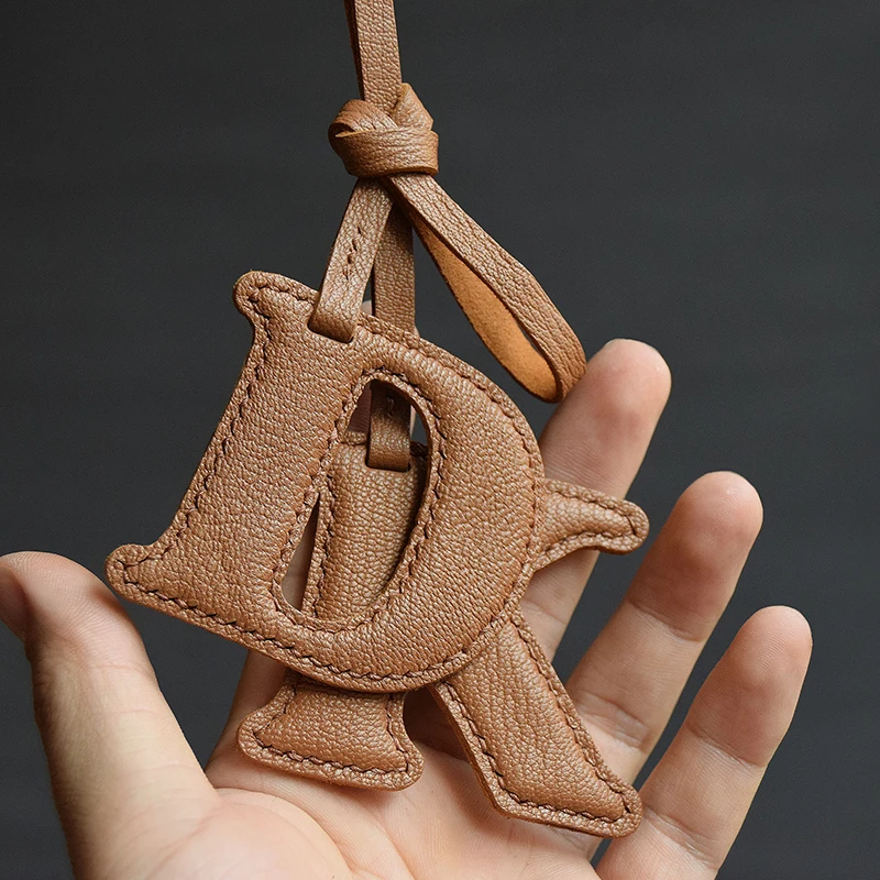 Set di portachiavi con ciondolo a forma di lettera per borsa, graziosi