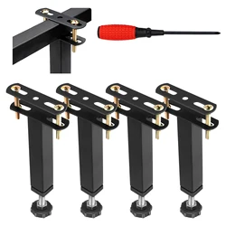 4Pcs Heavy Duty Slatted Bed Base Feet Height 18 CM No Drilling Slatted Bed Base Feet Bed Support Adjustable Furniture Feet