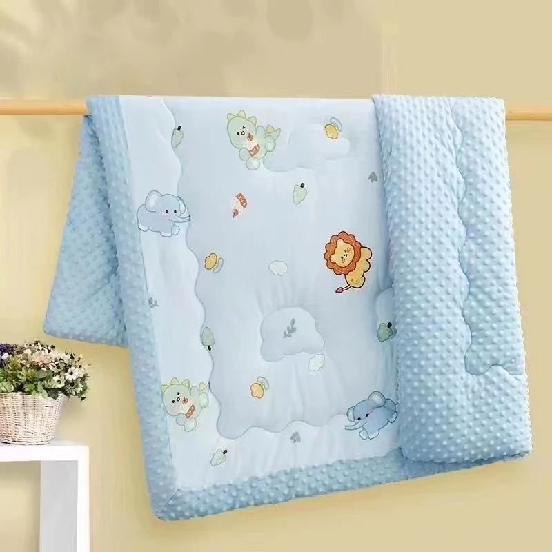 Baby Bean Velvet Four Seasons Skin Soft Comfort Spring and Autumn Summer Winter Male and Female Treasure the Same Cartoon
