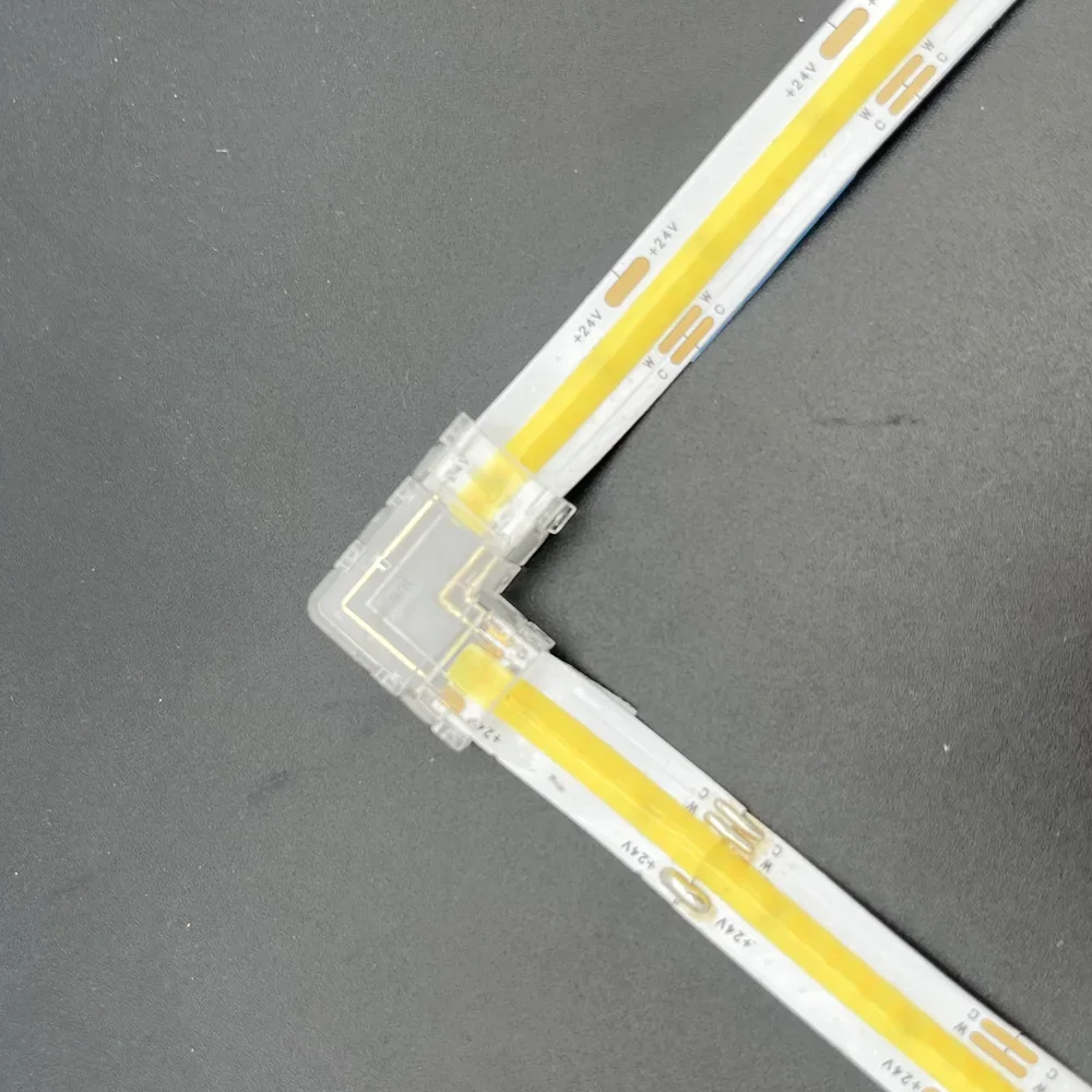 10PCS 3Pin CCT COB LED Strip Connector Free Welding L Shape LED Corner 10mm No Dark for COB Strip Light Fixed Clamps Mini Buckle