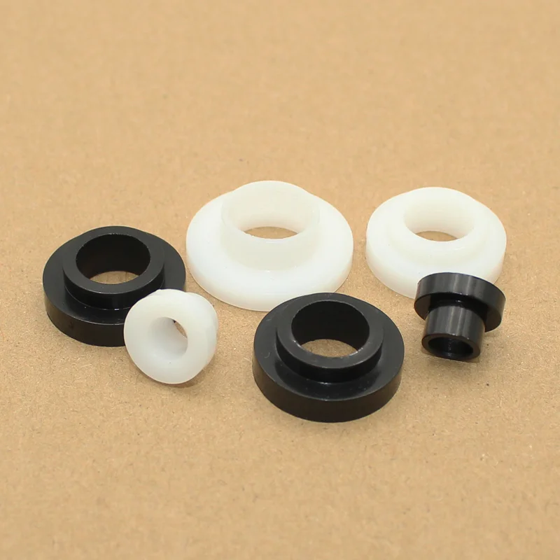 Black White T-type Nylon Stepped Washer Concave-Convex Thread