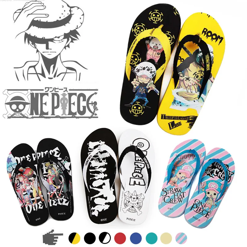 

Новые Аниме слитные флип-шлепанцы Luffy модные трендовые Тапочки для ванной домашние тапочки Нескользящие удобные шлепанцы
