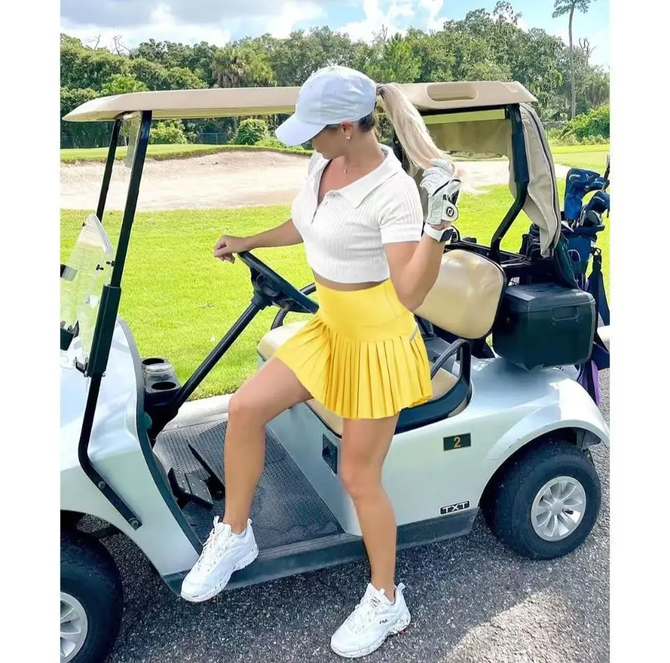 Summer Candy Color Running Shorts Side Pocket False 2 Pieces Tennis Mini Skirt Cooling Quick Dry Breathable Yoga Skirt Women