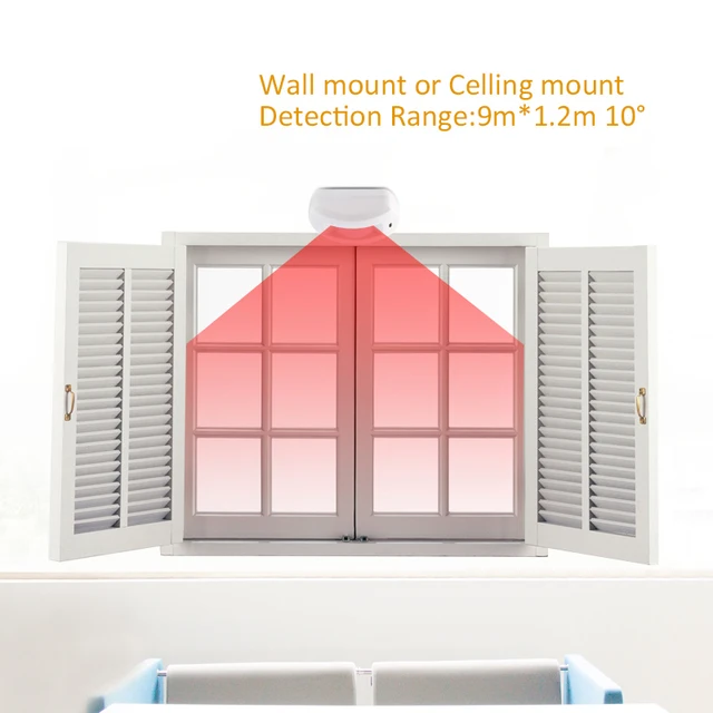 Wired Curtain Window PIR Motion Sensor Infrared Motion Detector to All Wired Alarm Panels for Smart Life House Security Protect 6