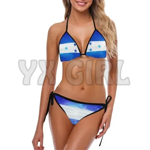 Honduras Swimwear Vintage 2-Piece Bikini  3D All Over Printed Sexy Bikini Summer Women For Girl Beach Swimsuit Cosplay Clothes
