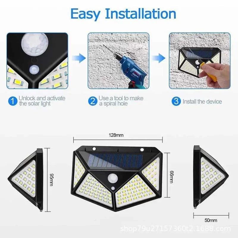 1-8PCs Multifunctional LED Solar Light With Motion Sensor Outdoor Garden Courtyard Waterproof Decoration 140° Lighting Wall Lamp 5