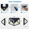 1-8PCs Multifunctional LED Solar Light With Motion Sensor Outdoor Garden Courtyard Waterproof Decoration 140° Lighting Wall Lamp 5