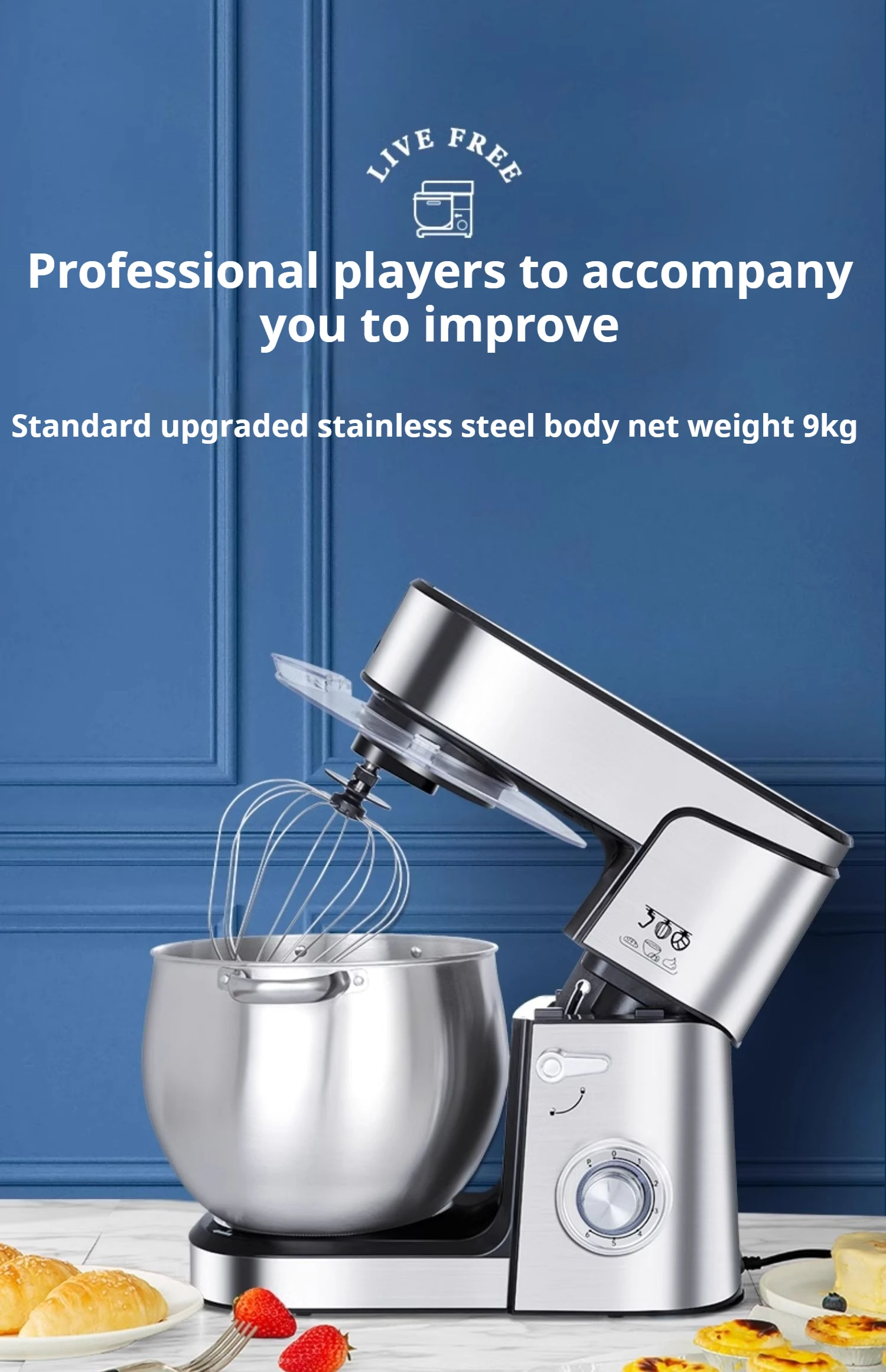 Description Picture 6 of itemCompact Kitchen Mixer - Automatic Dough Kneader and Whipping Machine for Home and Commercial Use (12L)