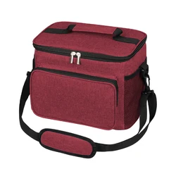 Insulated Reusable Lunch Bag with Adjustable Shoulder Strap - Large, Unisex Design (10L - 2)