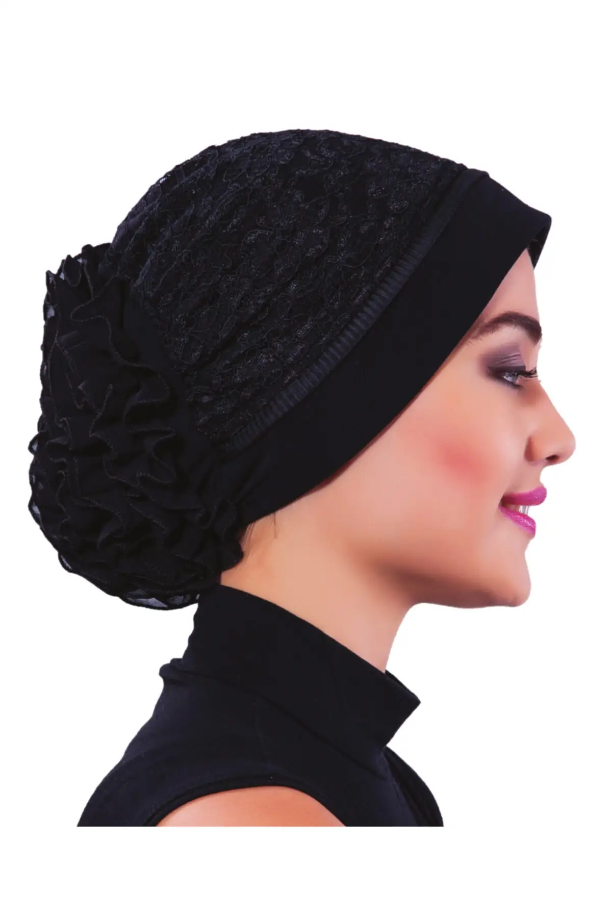 

Black Ready Turban Hijab Bone Outdoor Hooded Thin Gauge Sandy in Bonnet Outdoor Hoodie