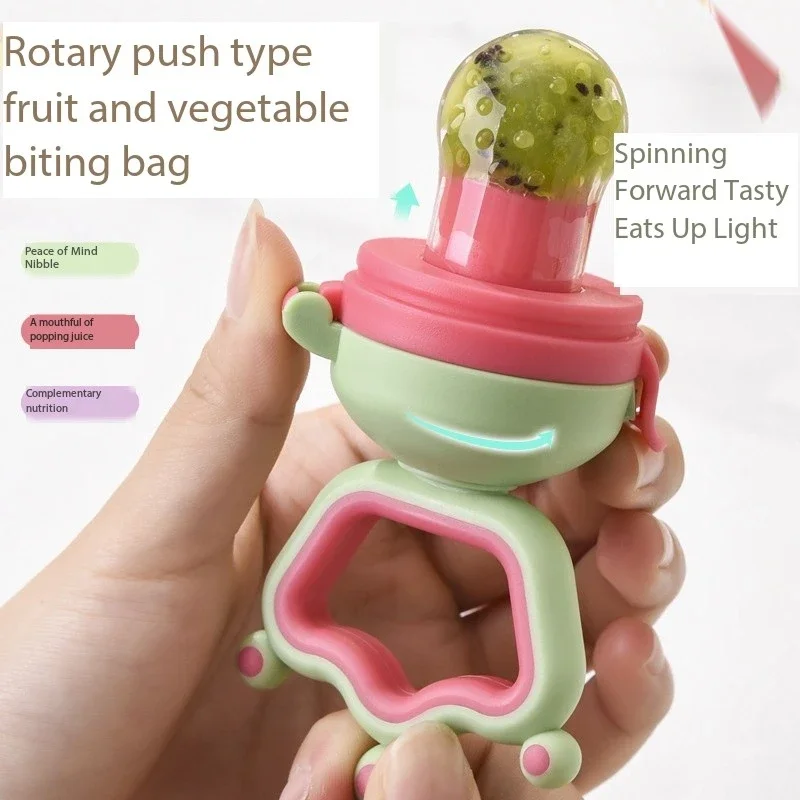 

Baby Biting Joy Fruit Auxiliary Food Device Baby Nipple Eating Fruit Feeding Device Teeth Grinding Rod Fruit Biting Bag