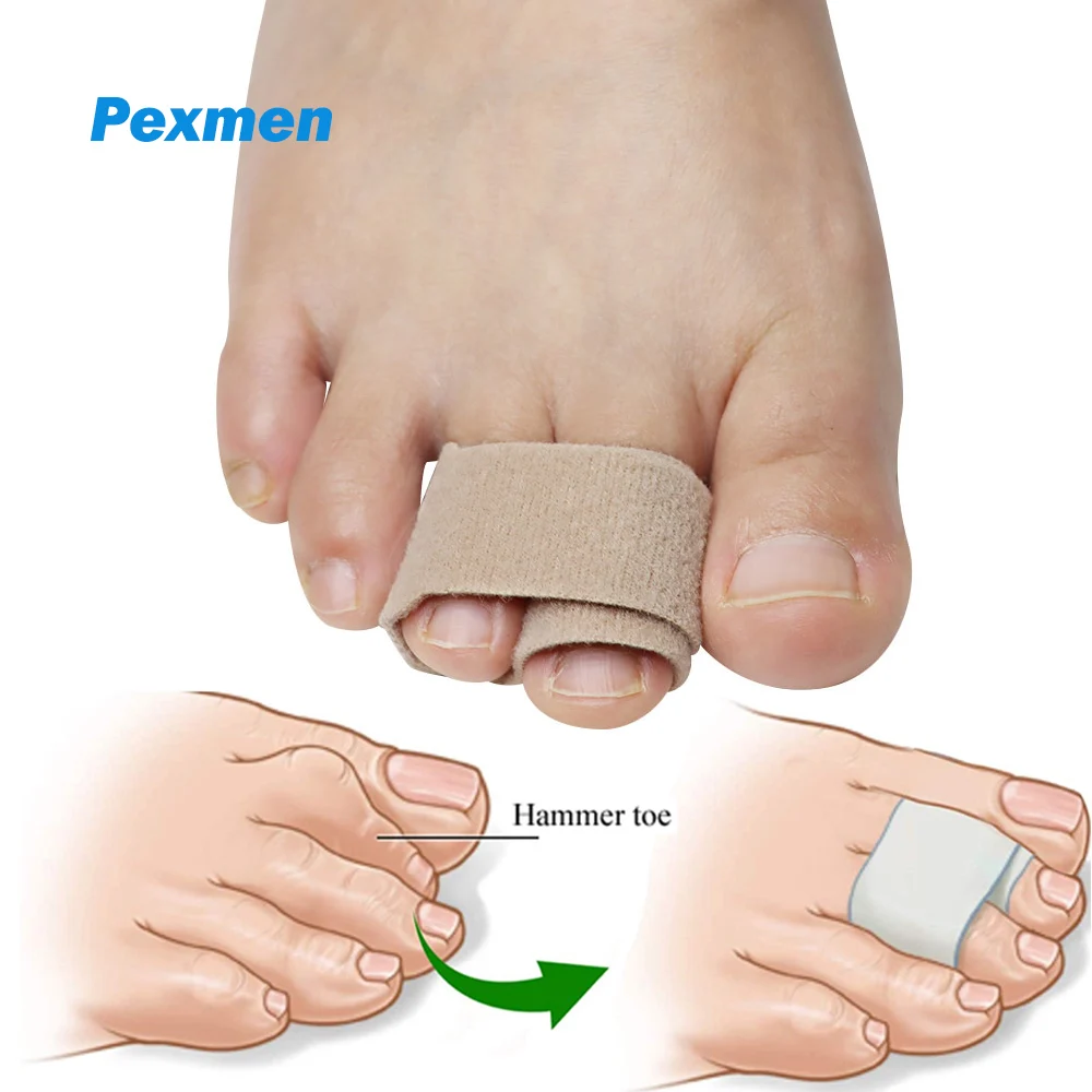 

Pexmen 1/2/5/10Pcs Hammer Toe Straightener Toe Wraps Toe Cushions Bandages for Bent Crooked Curled and Overlapping Toes