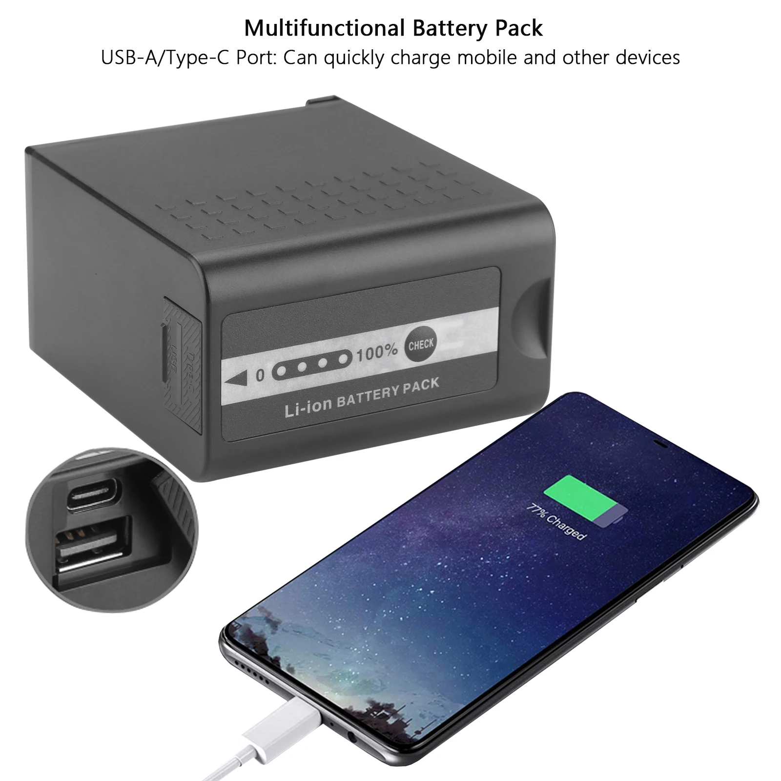 AG-VBR89G Battery PD30W Quick Charge for Panasonic AG-VBR59