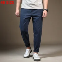 Big size Men's pants spring new casual pants male black feet wild plus size harem trousers tide men trousers cotton pants 46 48 2