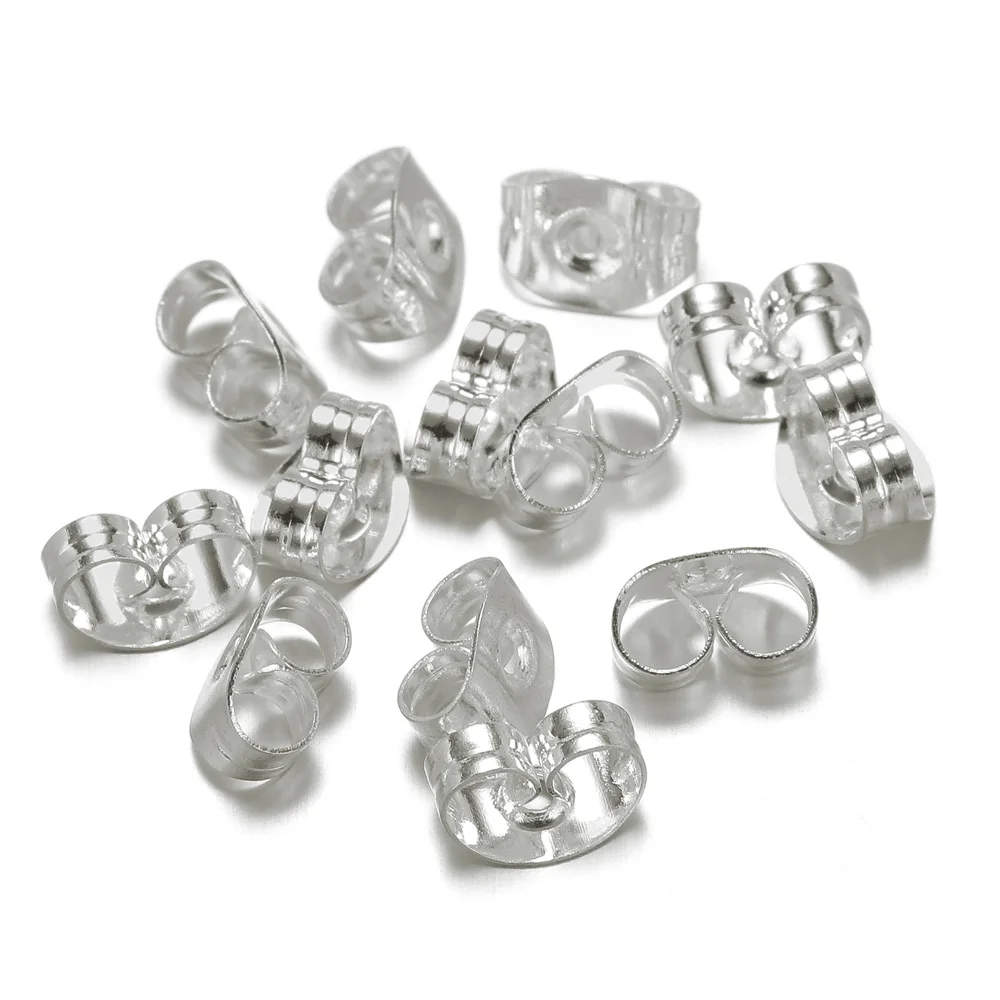 100 teile/los Hohe Qualität Edelstahl Gold Überzogene Ohrring Zurück Stecker Ohrring Einstellungen Basis Ohr Studs Zurück Stopper Großhandel – Detail 3