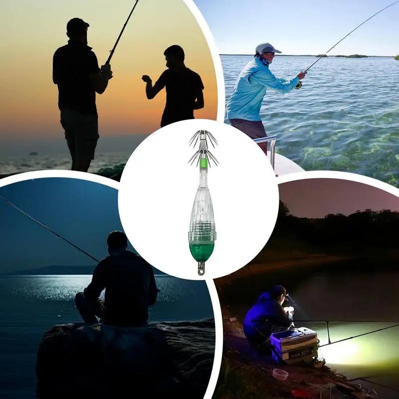 1pcs Fish attracting devices Led Fishing Lures Squid-Shaped Underwater Fish Attracting Light Night Fishing Expeditions Flashers