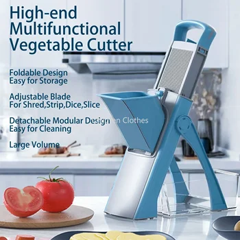 1 Set di affettatrici e grattugia multifunzionali per frutta e verdura-tritare, grattugiare e affettare in modo efficiente patate e altri utensili da cucina 1