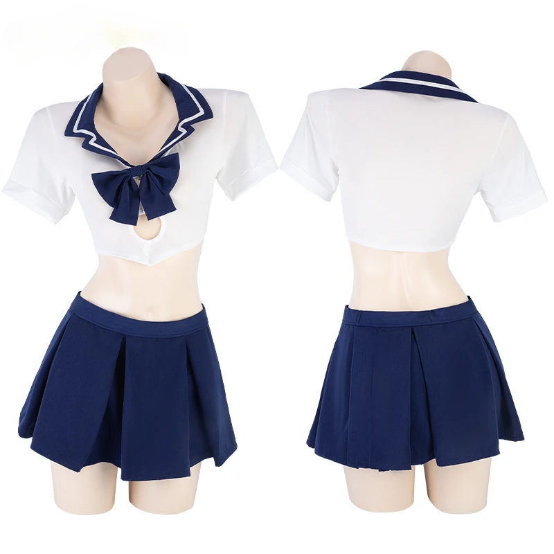 Japanese Roleplay Student Uniform Women Sexy Lingerie Pleated Skirt Outfits School Girl Cosplay Costumes Erotic Panty Underwear