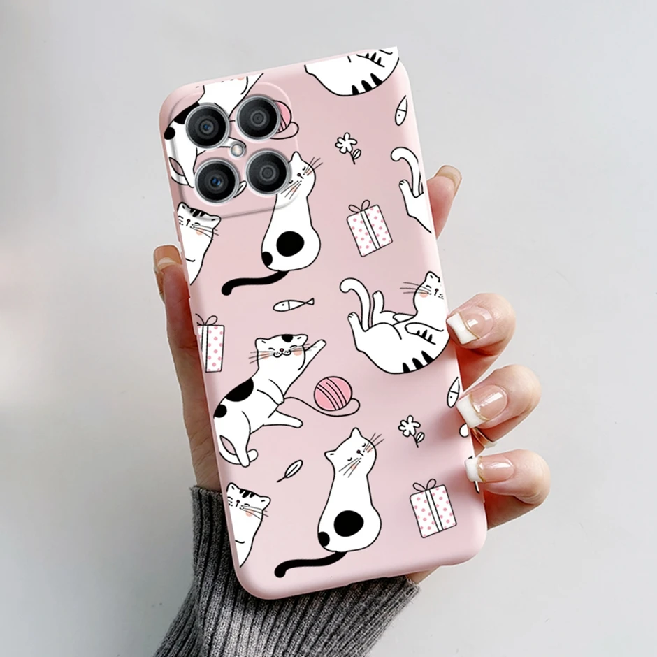 Exquisite Cartoon Painted Liquid Silicone Phone Case in Bumper Design