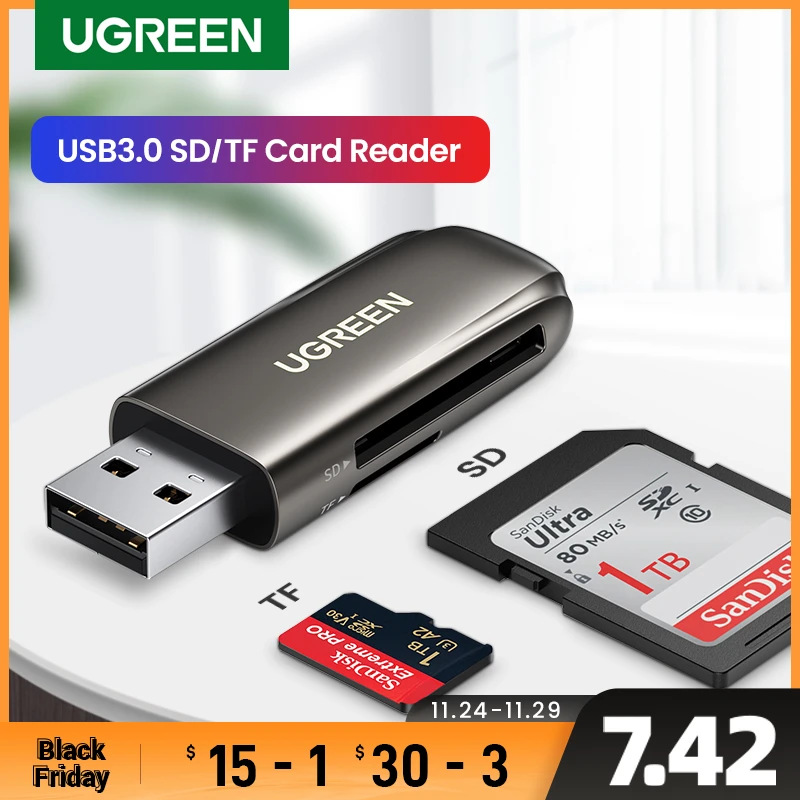 UGREEN karty czytnik USB 3.0 do SD Micro SD karta pamięci TF Adapter do  laptopa akcesoria Multi inteligentny czytnik kart czytnik kart SD|Czytniki  kart| - AliExpress