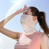 Ice Silk UV Sun Protection Mask Adjustable Full Face Sun Protection Mask Anti Ultraviolet Thin for Summer Outdoor Activities 2