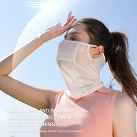 Ice Silk UV Sun Protection Mask Adjustable Full Face Sun Protection Mask Anti Ultraviolet Thin for Summer Outdoor Activities 2