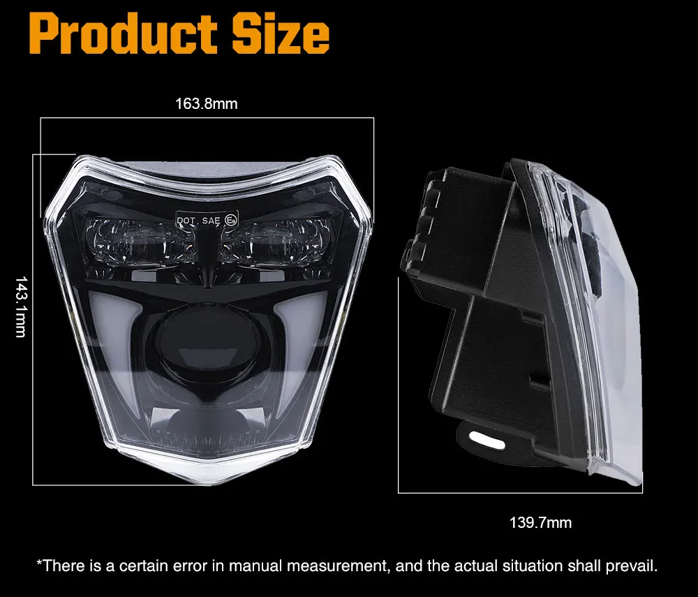 Motorcycle Headlights Motocross Enduro KTM Headlight For KTM EXC XCW XC SX-F XC-