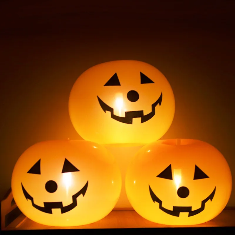 Description Picture 5 of itemHalloween Pumpkin Lantern Balloons Inflatable LED Luminous Balloon with Light Glow in The Dark Kids Toys Halloween Party Decor