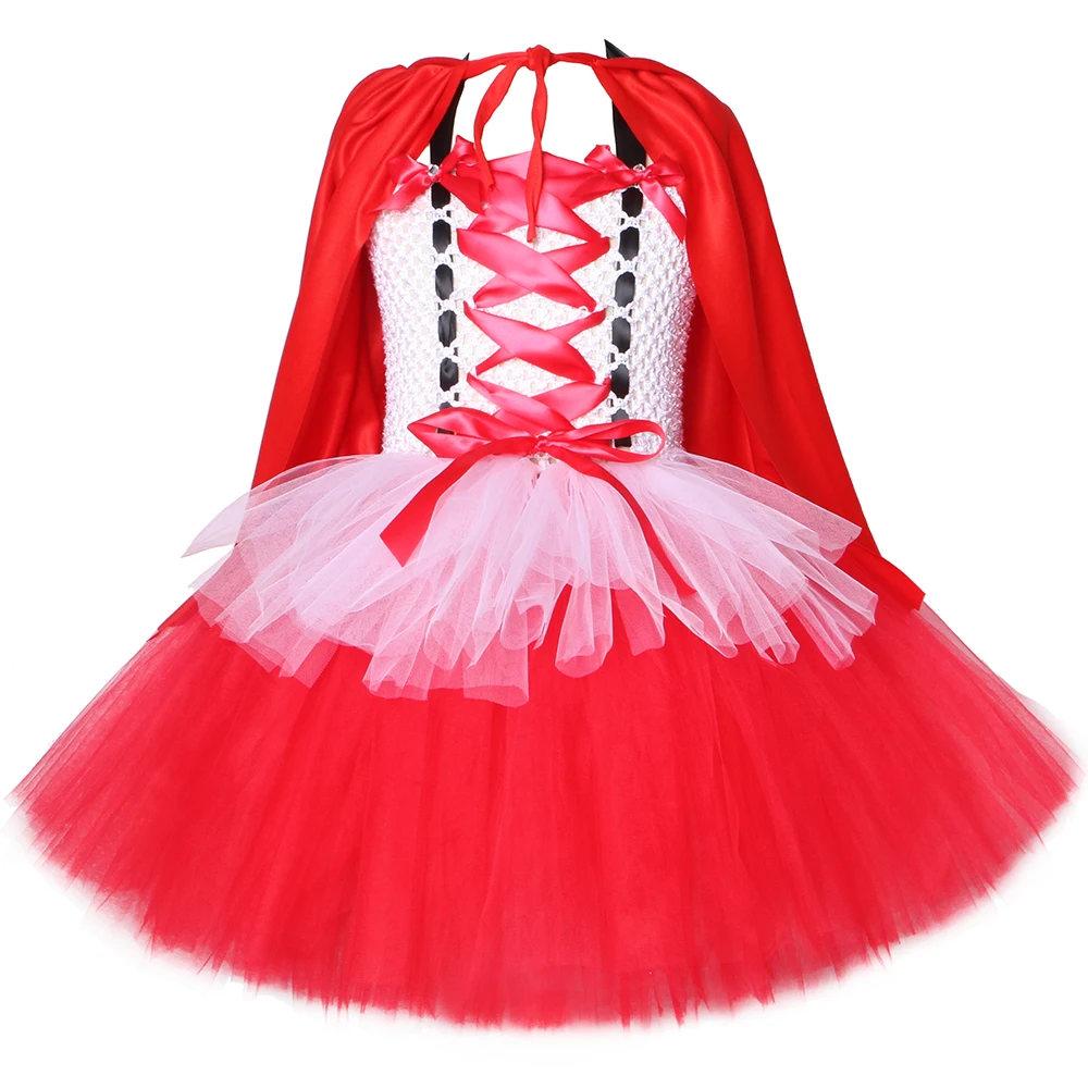 

Little Red Riding Hood Cosplay Costume for Kids Halloween Carnival Party Dress Girls Fancy Princess Tutu Dress Children Clothing