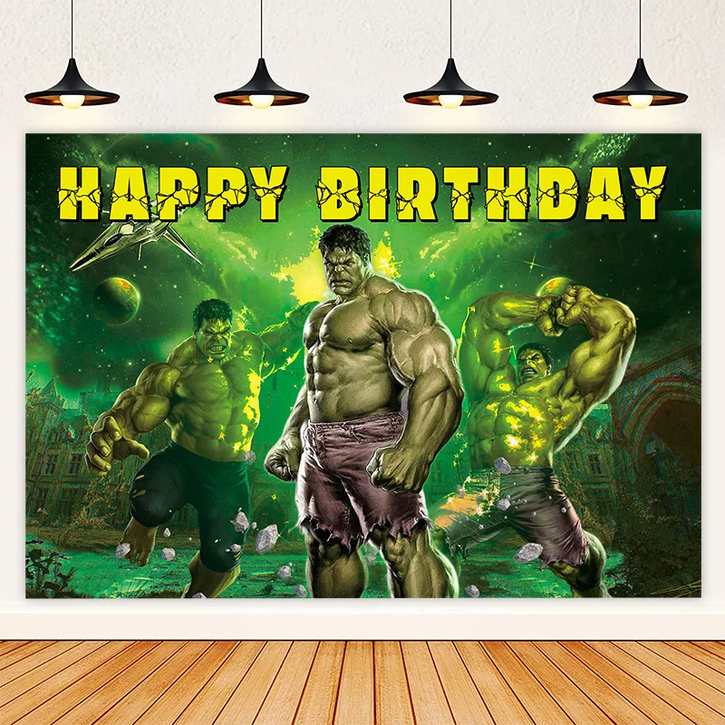 Décoration Anniversaire Thème Hulk - Assiettes, Ballons, Bannière, Nappe - Kit Complet