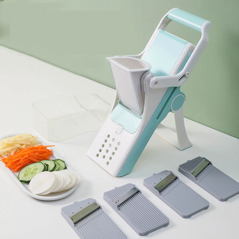 

Multifunction Safe Kitchen Slicer Vegetable Cutter Chopper Fruit Salad Slicing Tool Meat Grater 5 In 1 Food Chopper Kitchen Item