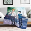 Sasaki and Miyano Anime Blanket Thick Blankets for Winter Double Bed Comforter Furry Bedspread the Knee Sofa Warm Baby & Throws 1