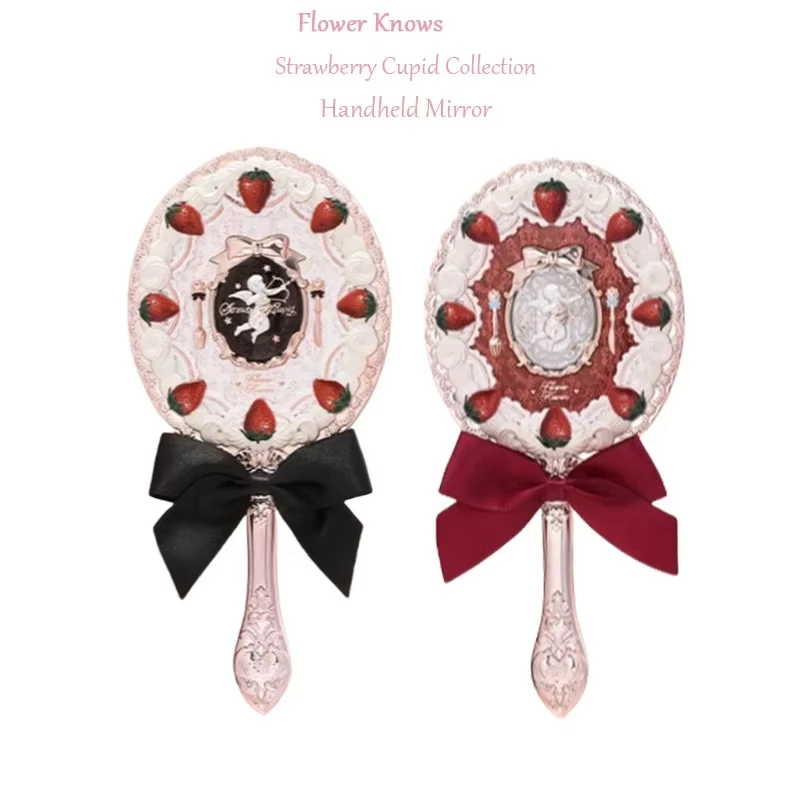 Strawberry Cupid Butterfly Cloud Collection - Portable Aesthetic Makeup Mirror by Flower Knows