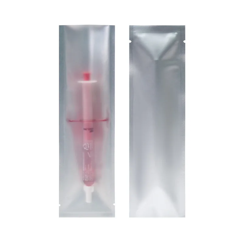 50pcs 순수 알루미늄 진공 가방 상단 오픈 포장 주머니 투명 창 플라스틱 호일 열 씰링 Baggies 비즈니스 용품