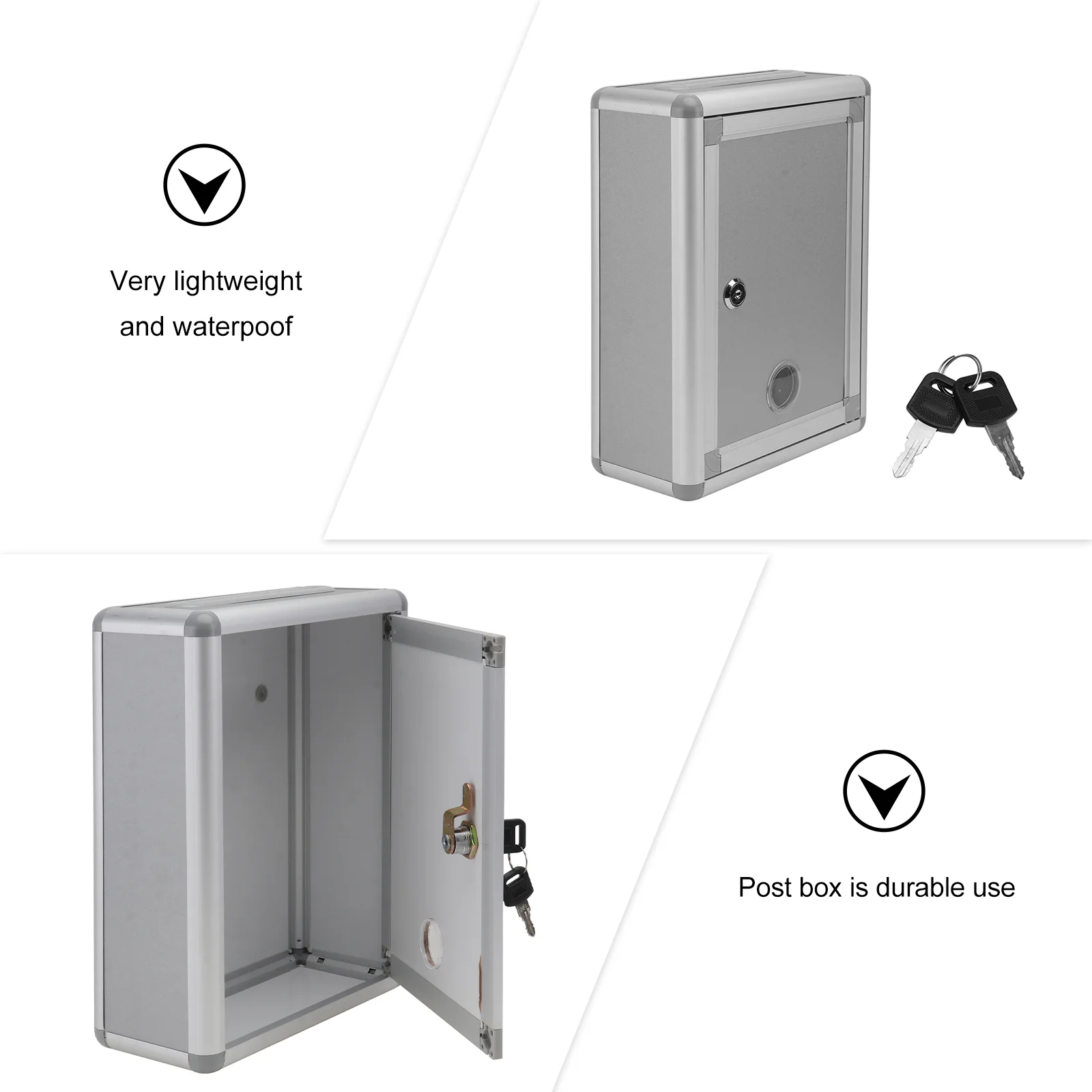 Letter Box Waterproof Mailbox Alloy With Lock Aluminum Outdoor Premium Small Aluminium