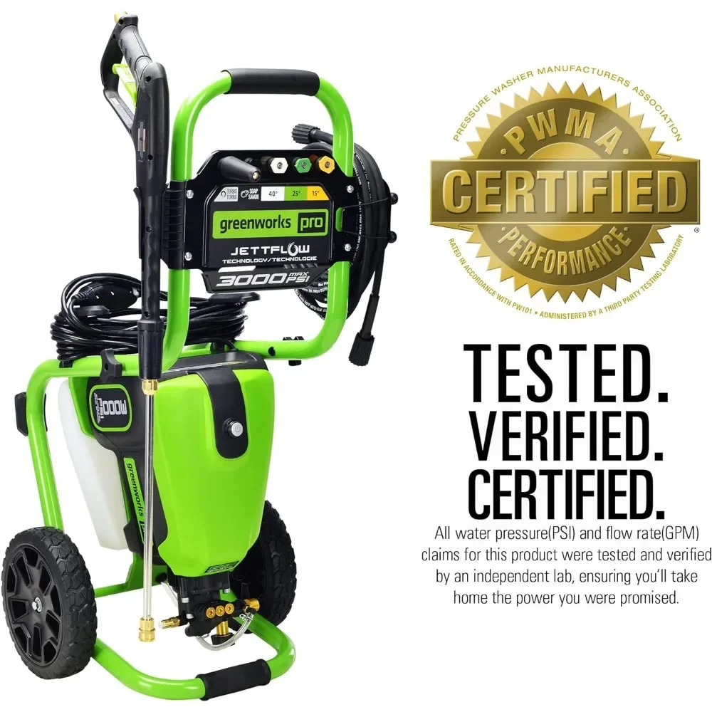 TruBrushless Electric Pressure Washer (PWMA Certified) Cordless Pressure Washer Heavy duty cast aluminum axial cam pump