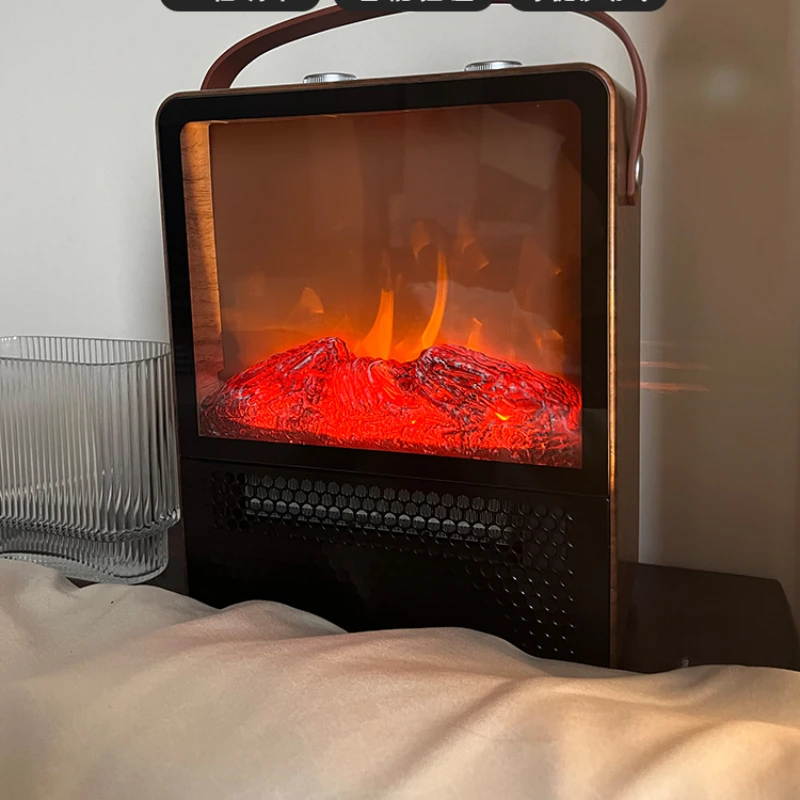 Portable Heater Simulation Flame Fireplace Heater Fan Heater Home Bathroom Electric  Heating Gas Space Heater Underfloor Heating