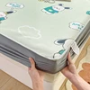 2024 Spring/summer New Printed Soft Mat Bed Hat Cartoon Cool Bed Cover Student Adult All-purpose Single Bed with Elastic Sheets 4