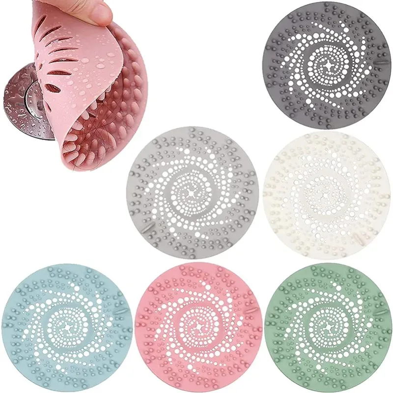 Silicone Drain Strainer Household Shower Floor Filter Sink Strainers Hair Catcher For Kitchen Bathroom Accessories 1Pcs