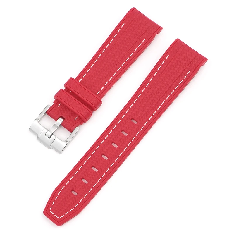 Premium 20mm Rubber Silicone Watch Band - Curved End Wrist Bracelet