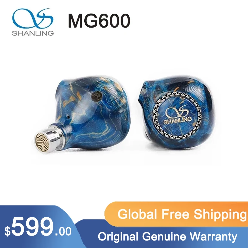 

SHANLING MG600 10mm Aluminium/Magnesium Dynamic Driver IEM In-ear Earphone Headset MMCX Single Crystal Copper Detachable Cable