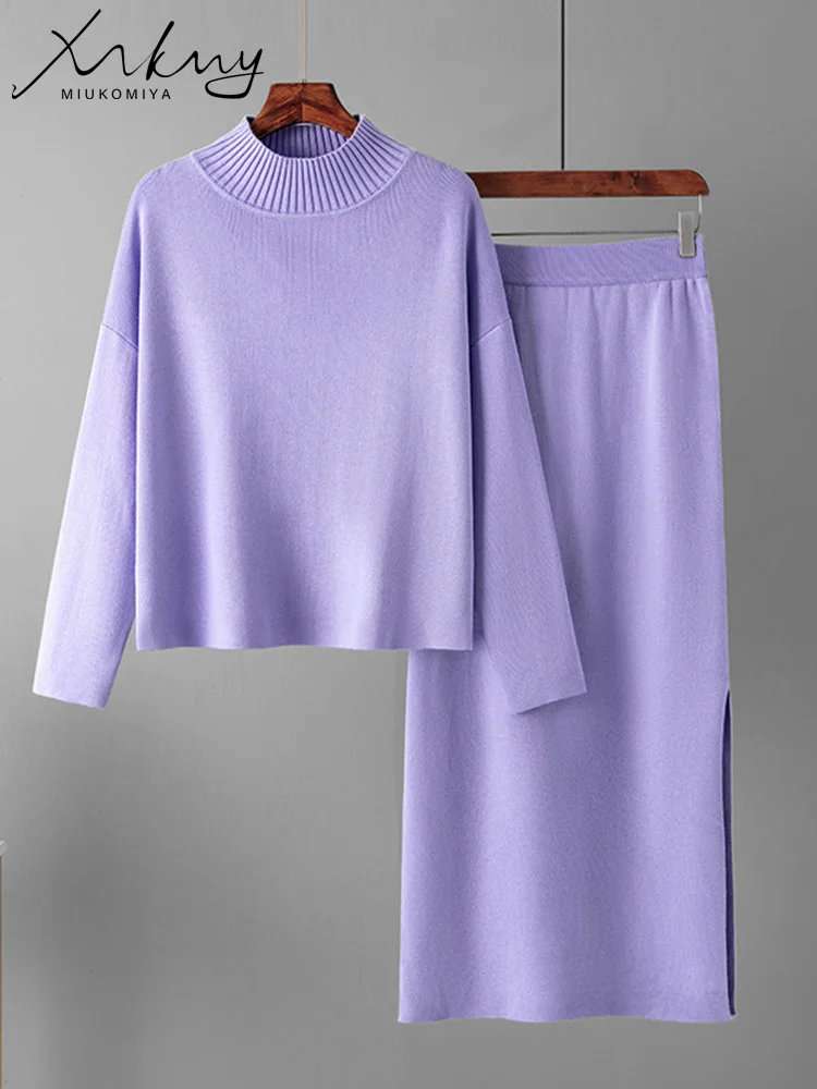 Set 2 Pezzi Donna - Cardigan E Gonna A Punti, Autunno/Inverno 2023, Stile Casual - Foto 4