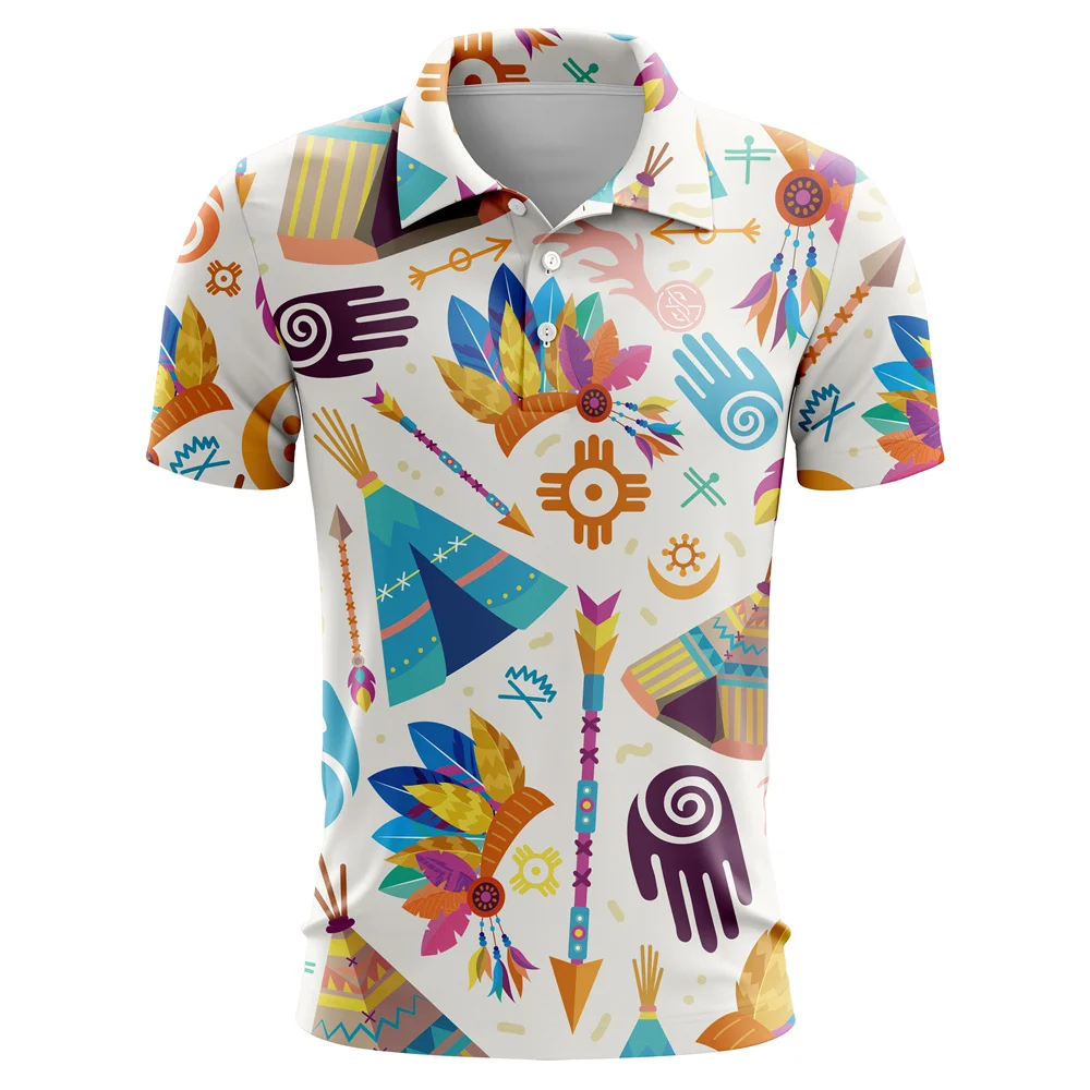 Summer Fashion Golf Polo Tee Shirts Teen Kids Polo Shirt Short Sleeve Quick Dry Team T-shirt Boys Fishing Golf T-shirt Clothing