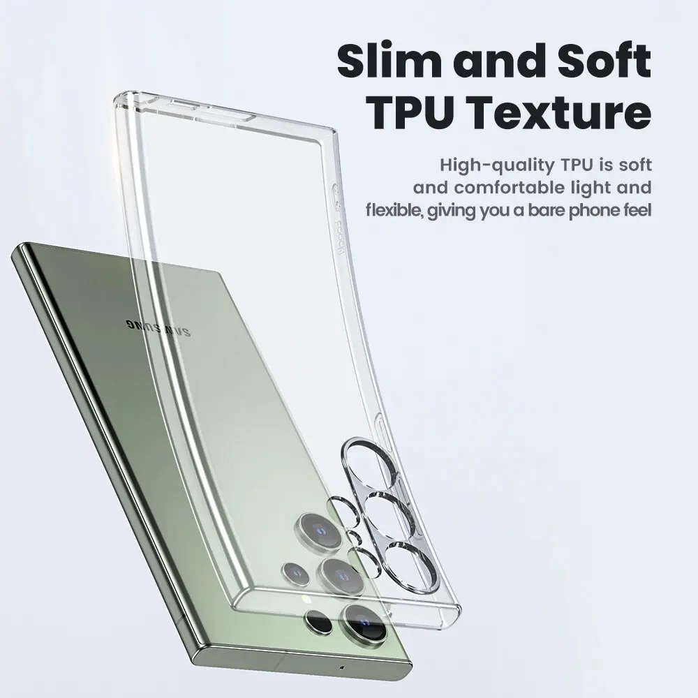 Toocki Ultra Clear Transparent Soft TPU Protective Phone Case