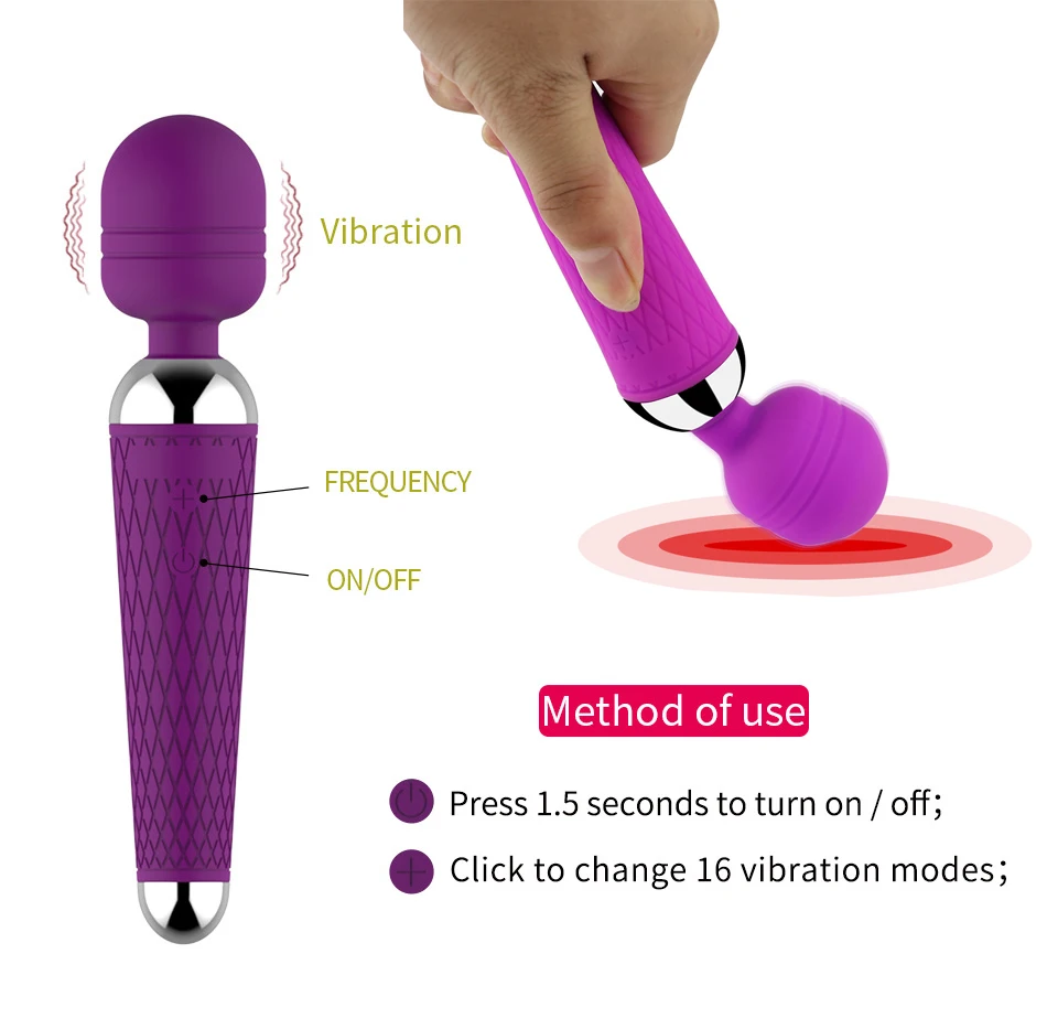 Vibrator 10 Speed Sex Toys Woman Dildo Magic Wand Anal Clitoris Stimulator Wireless Female Masturbator 18