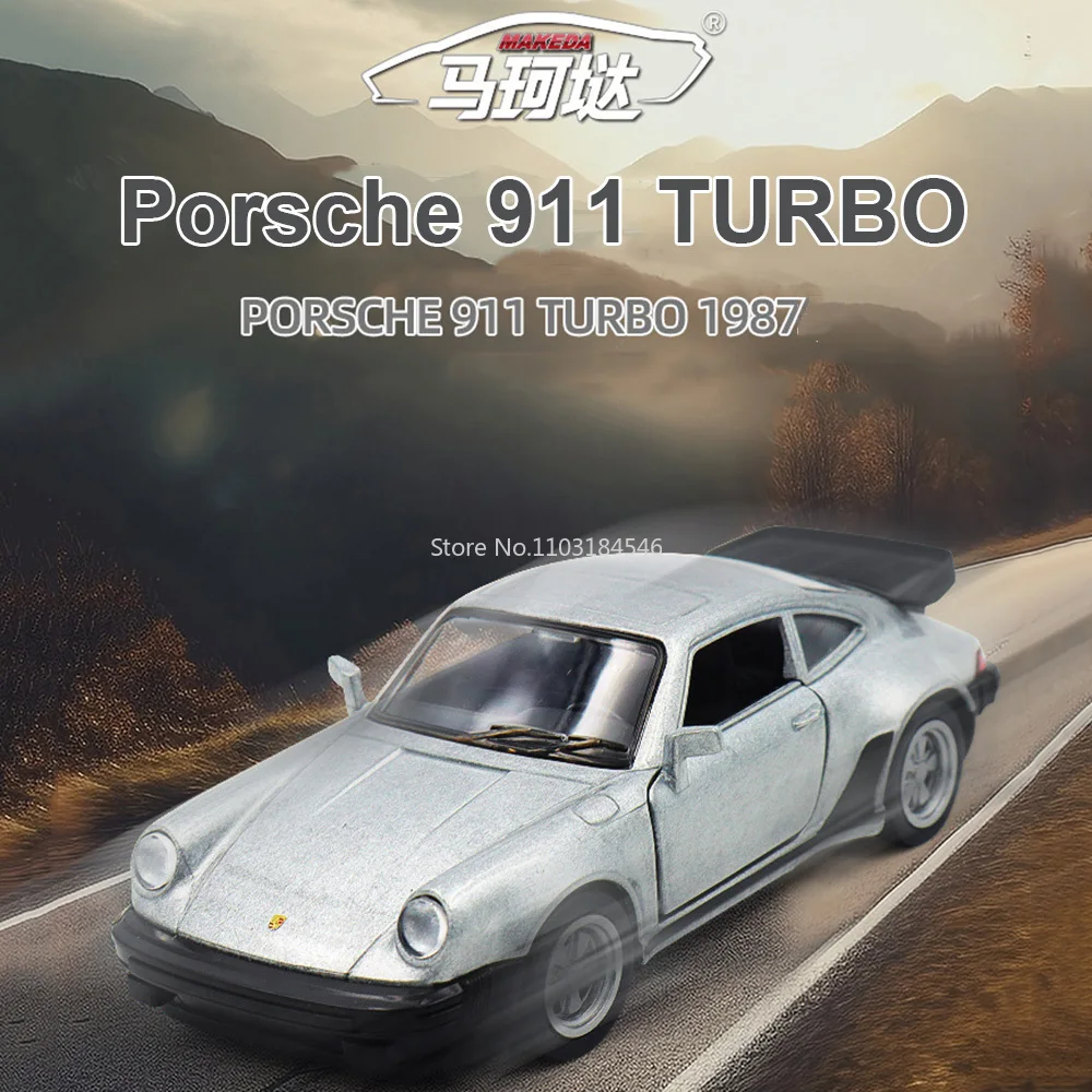 

Модель автомобиля Porsche 1/36 TURBO 911 из сплава, модель игрушечной машины под давлением, модель статического автомобиля, изысканная коллекция интерьера, подарок для мальчика, 1987